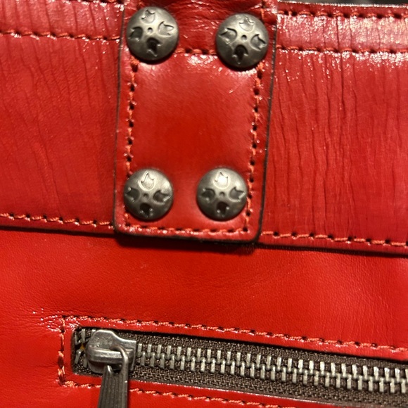 Patricia Nash Red Hand-Tooled Leather Tote - Picture 4 of 7